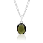Authentic Moldavite Necklace, Moldavite Pendant, Crystal Necklace, 24K Silver moldavite, Genuine Green Moldavite Crystal Stone Locket, Energy Necklace for heart chakra 5 MM